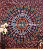 Psychedelic Mandala Hippie Large Tapestry Indian Ethnic wall Decor Table Runner Bed Sheet Hippie Dorm Decor - Beach Sheet - Hanging Wall