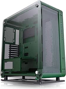 Thermaltake Core P6 TG Racing Green | Mid-Tower ATX PC Case | 3 x Tempered 4 mm Glass Side Panel | Wall Mount | Green