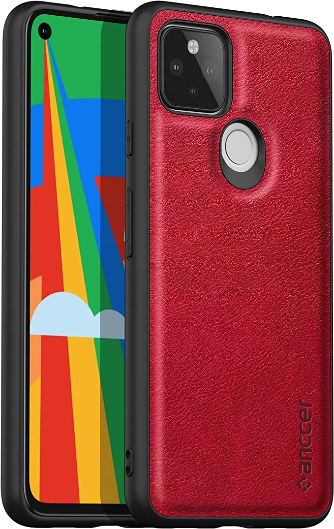anccer Newborn Series Compatible with Google Pixel 5A 5G Case (Red)