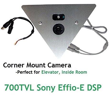 1/3" Sony Super HAD CCD II 700TVL 0.1Lux Corner Mountable Camera 2.8mm Wide Angle 12v (DSC-SP09S-700-2.8mm)