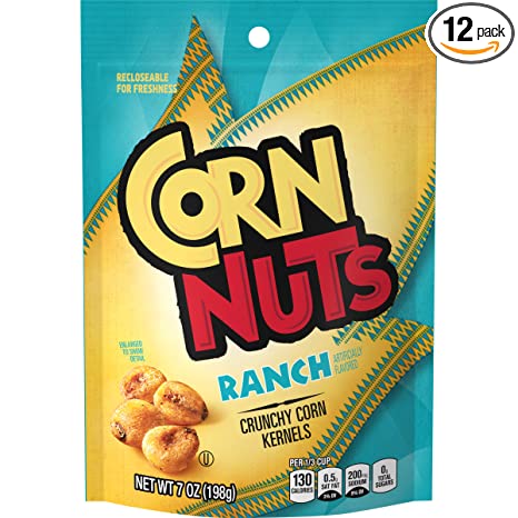 Corn Nuts Snack Mix, Ranch Flavor, 7 Ounce Bag (Pack of 12)