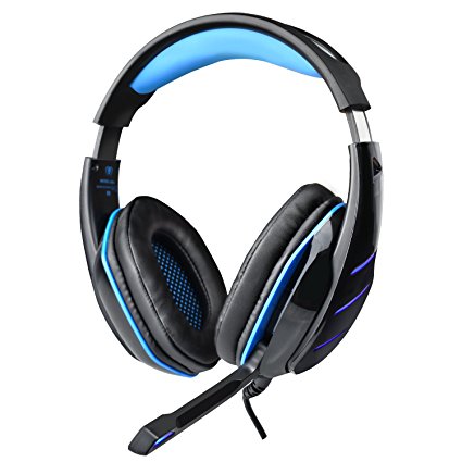 PS4 xbox one PC Gaming Headset with mic , LED over ear headphones and Professional Noise Isolation for Cooler Gaming and Multimedia compatible with Laptop