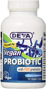 Deva Vegan Vitamins Probiotic with Prebiotic Vcap, 90 Count