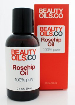 BEAUTYOILS.CO Rosehip Seed Oil - 100% Pure Cold-Pressed Unrefined Rosa Mosqueta Beauty Face Oil Moisturizer (2 fl oz)