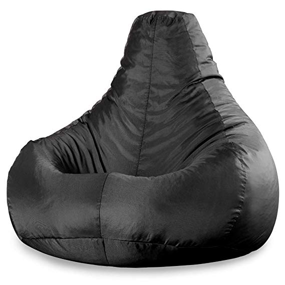 Bean Bag Bazaar Designer Recliner Gaming Bean Bag Black - Waterproof Indoor & Outdoor Beanbag Chair