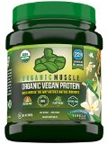 Organic Vegan Protein Powder -UPGRADED FORMULA NOW w22g of Protein Plant Based Protein with 100 Organic Ingredients Including Hemp Protein Rice Protein Sacha Inchi Protein Chia Seed and More - All 9 Essential Amino Acids - Naturally Sweetened Vanilla Flavor - Easy to Digest - Speeds Muscle Recovery - Vegan Non-GMO No Preservatives Gluten Free Lactose Free Soy Free - 900 Grams 25 Servings