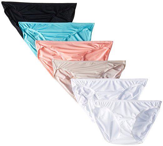 Fruit of the Loom Women's 6 Pack Microfiber Bikini Panties