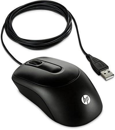 HP X900 Wired Mouse USB Optical 1000DPI Black Ambidextrous