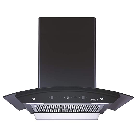 Elica 60 cm 1200 m3/hr Filterless Auto Clean Chimney (WDFL 606 HAC MS NERO, Motion Sensor Control, Black)