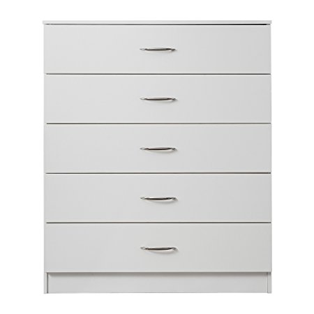 Laura James Tall Chest of Drawers | 5 Drawer | Bedroom Furniture (WHITE)