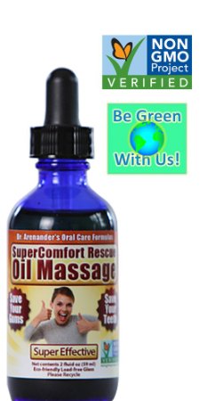 Organic TEETH & GUM Rescue OIL - A SuperComfort Rescue Oil that Nourishes and Supports Healthy Teeth and Gums -- Helps with Gum Disease, Recession & Inflammation