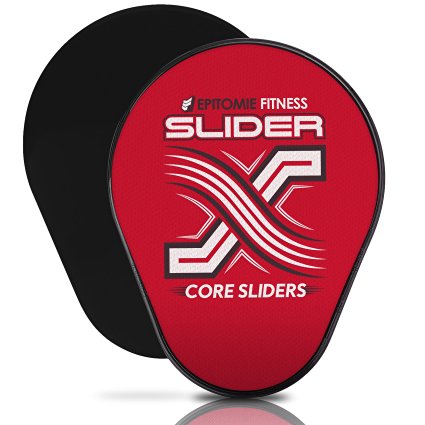 Slider X Gliding Discs - Power Sliding Disc Set For Core Workouts And Slide & Glide Exercises On Hardwood Floors & Carpet (Perfectly Shaped For Hands & Feet)