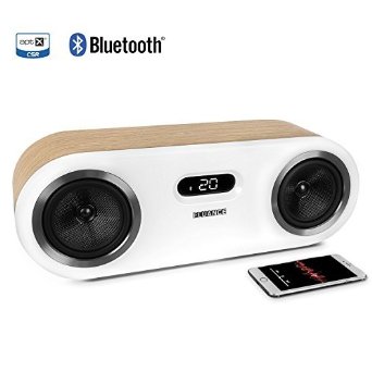 Fluance Fi50 Two-Way High Performance Wireless Bluetooth Premium Wood Speaker System with aptX Enhanced Audio (Lucky Bamboo)