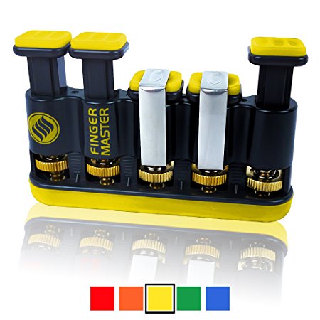 Finger Master Hand Strengthener - Best Exerciser for Arthritis Therapy and Grip & Finger Strengthening Whether for Guitar Practice, Rock Climbing Training as well as Trigger Finger Training