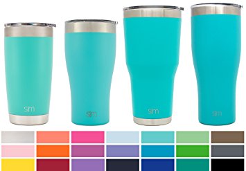 Simple Modern 20oz Cruiser Tumbler - Vacuum Insulated Double-Walled 18/8 Stainless Steel Hydro Travel Mug - Powder Coated Coffee Cup Flask - Caribbean Blue