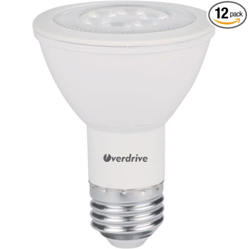 Overdrive 576, 50-Watts Halogen Equivalent, PAR20 LED Light Bulb, White Daylight, Dimmable, Pack of 12