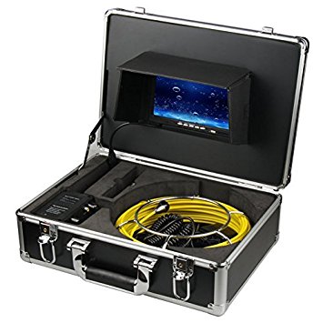 Ennio 20m Sewer Waterproof Camera Pipe Pipeline Drain Inspection System 7"lcd DVR