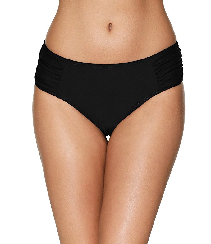 ATTRACO Women's Bikini Bottoms High Cut Swim Bottom Ruched Swimwear Briefs