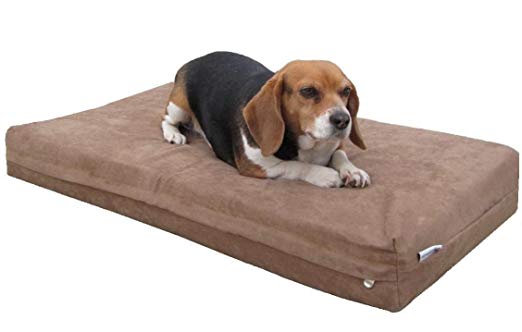 Dogbed4less Orthopedic Gel Cooling Memory Foam Dog Bed, Waterproof Liner with Durable Washable External Cover for Small Medium to Extra Large Pets