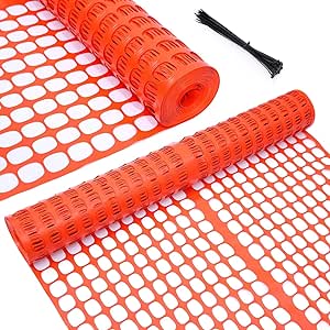 Premium Garden Fence Safety Fence Roll, 4x100 FT/15LB Ohuhu Heavy Duty Plastic Dog Fence Outdoor Animal Barrier, Reusable Netting Temporary Pool Mesh Fencing for Deer Rabbits Chicken Poultry