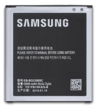 OEM Samsung EB-BG530BBC Battery for Samsung Galaxy Grand Prime SM-G530 Non-Retail Packaging - Black/Silver