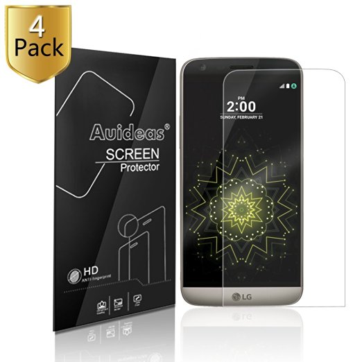 LG G5 Screen Protector,Auideas (4-Pack) LG G5 Screen Protector Film HD Clear Retail Packaging for LG G5 (HD Clear) [Lifetime Warranty]