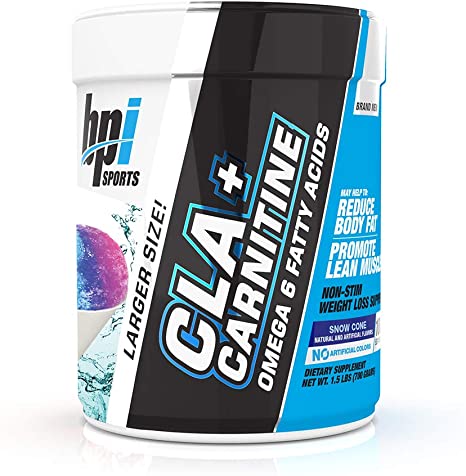 BPI Sports Cla   Carnitine – Conjugated Linoleic Acid – Weight Loss Formula – Metabolism, Performance, Lean Muscle – Caffeine Free – for Men & Women – Snow Cone – 100 Servings – 1.5lbs Larger Size