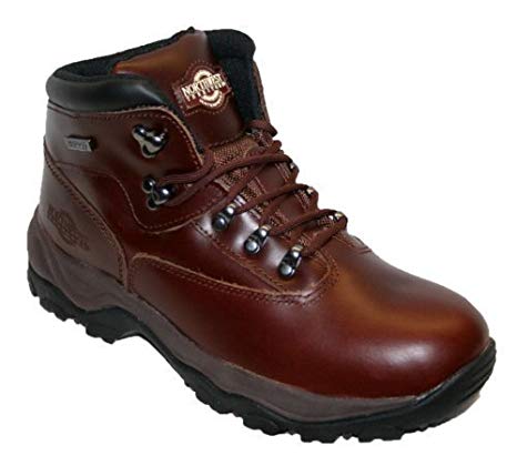 Northwest Territory Inuvik Leather Hiking Boots Waterproof Trekking Mens Walking Shoe (7, Cherry)