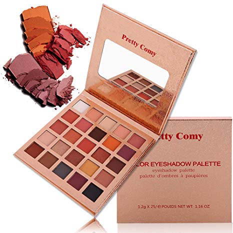 Eyeshadow Palette Makeup Palette, 25 Colours Matte & Shimmer Highly Pigmented Eye Shadows by Pretty Comy