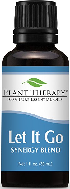 Plant Therapy Let It Go Synergy Essential Oil Blend. 100% Pure, Undiluted, Therapeutic Grade. Blend of: Tangerine, Orange, Ylang Ylang, Patchouli and Blue Tansy. 30 mL (1 Ounce).