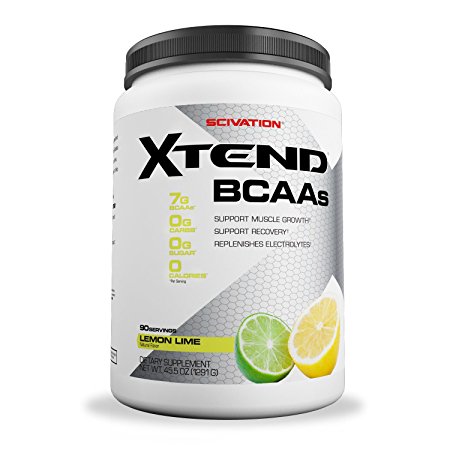 Scivation Xtend BCAA Powder, Branched Chain Amino Acids, BCAAs, Lemon Lime, 90 Servings