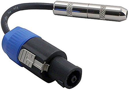 Pyle-Pro PCBL41  12 Gauge Compatible With Speakon Connector Male To  1/4'' Female Cable Adapter