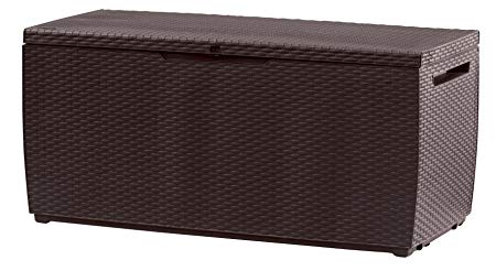 Keter Capri Outdoor Plastic Storage Box Garden Furniture, 123 x 53.5 x 57 cm, Brown