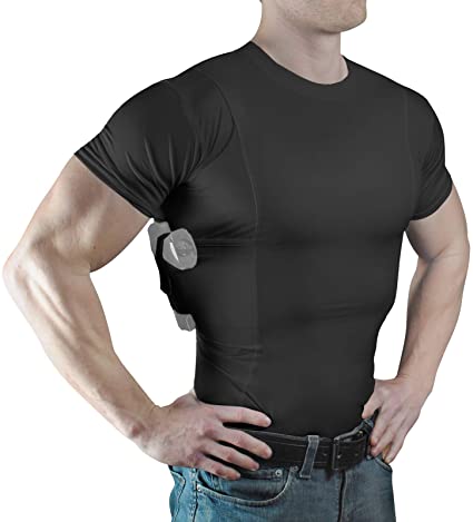 ConcealmentClothes Men’s Crew Neck Undercover- Concealed Carry Holster Shirt