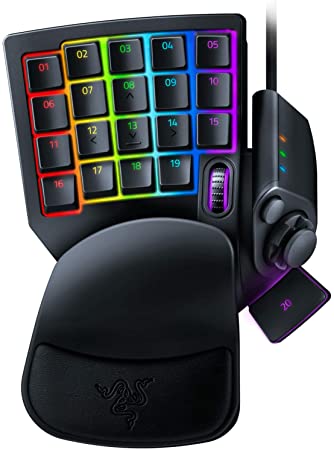 Razer Tartarus Pro Gaming Keypad: Analog-Optical Key Switches - 32 Programmable Keys - Customizable Chroma RGB Lighting - Programmable Macro Functionality - Variable Key Press Pressure Sensitivity