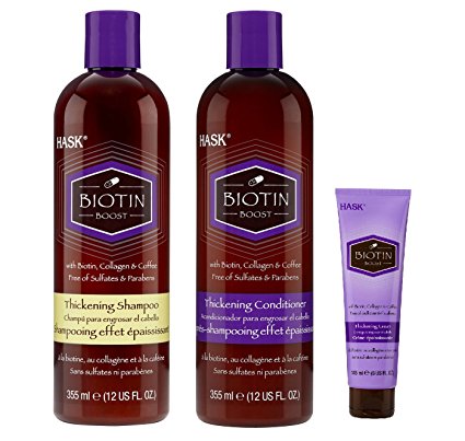 Hask Shampoo and Conditioner with Thickening Cream (BIOTIN BOOST)