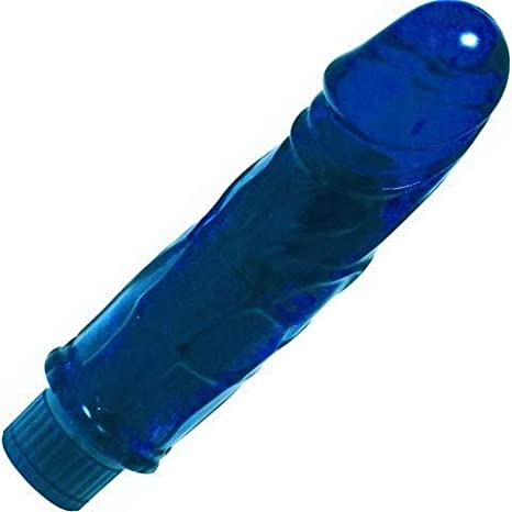 Vibrating Waterproof Jelly Cock 6.25 Inch Cool Blue