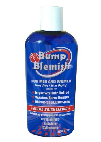 Bump & Blemish Skin Care Solution for Ingrown Hair, Waxing & Razor Bumps, Discoloration and Dark Spots, Disc-Top Bottle, 4 Ounce