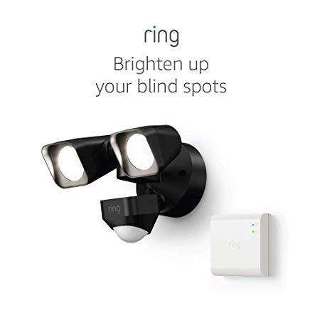 Introducing Ring Smart Lighting - Floodlight, Wired - Black (Starter Kit)