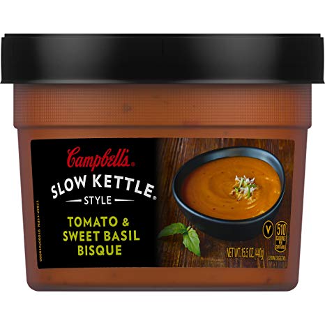 Campbell's Slow Kettle Style Soup, Tomato & Sweet Basil Bisque, 15.5 oz