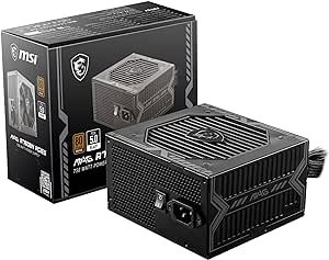 MSI MAG A750BN PCIE 5 Gaming Power Supply - PCIE 5.0 Ready - 80 Plus BronzeCertified 750w - Compact Size - ATX PSU