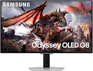 Samsung Odyssey Gaming OLED G8 LS32DG802SUXXU 32" Ultra HD Gaming Monitor - 4K UHD, 0.03ms, 240Hz, HDR10 , Height Adjust, Speakers, Full Smart Platform, 3840x2160