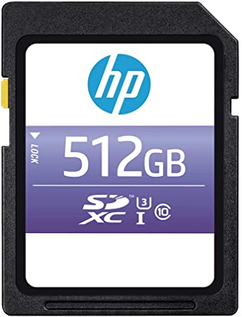 HP 512GB sx330 Class 10 U3 SDXC Flash Memory Card