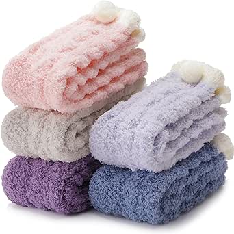 EBMORE Womens Fuzzy Socks Slipper Fluffy Cozy Comfy Cabin Plush Warm Winter Sleep Home Soft Socks