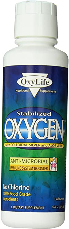 Oxylife Products Oxygen with Colloidal Silver Plain Supplement, 16 Ounce
