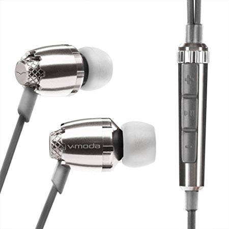 V-MODA Remix Remote In-Ear Noise-Isolating Metal Headphone with 3-Button Apple Control (Chrome)