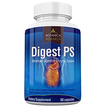 Digest PS: Advanced Digestive Enzymes Support Supplement - Daily Essential Digestion System Tract Cleanse :: Bromelain, Lipase, Amylase, Lactase, Protease, Pectinase, Peptidase