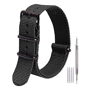 Ritche Nato Strap 16mm 18mm 20mm 22mm Replacement Nylon Watch Band