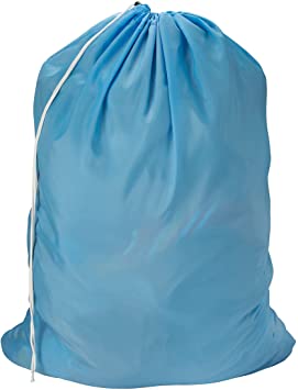 Commercial Heavy Duty Jumbo Sized Nylon Laundry Bag (Light Blue)