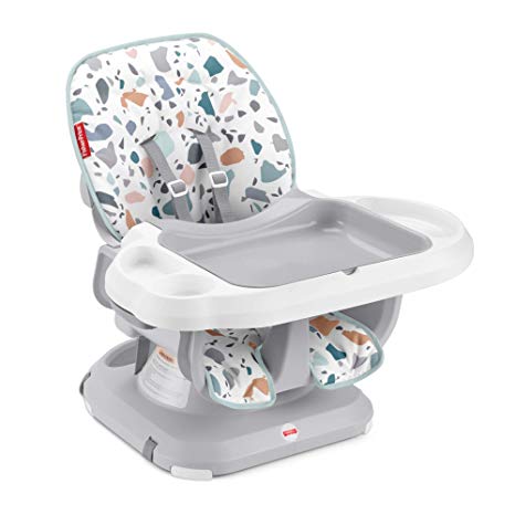 Fisher-Price SpaceSaver High Chair - Pacific Pebble, Infant-to-Toddler Dining Chair, Multi